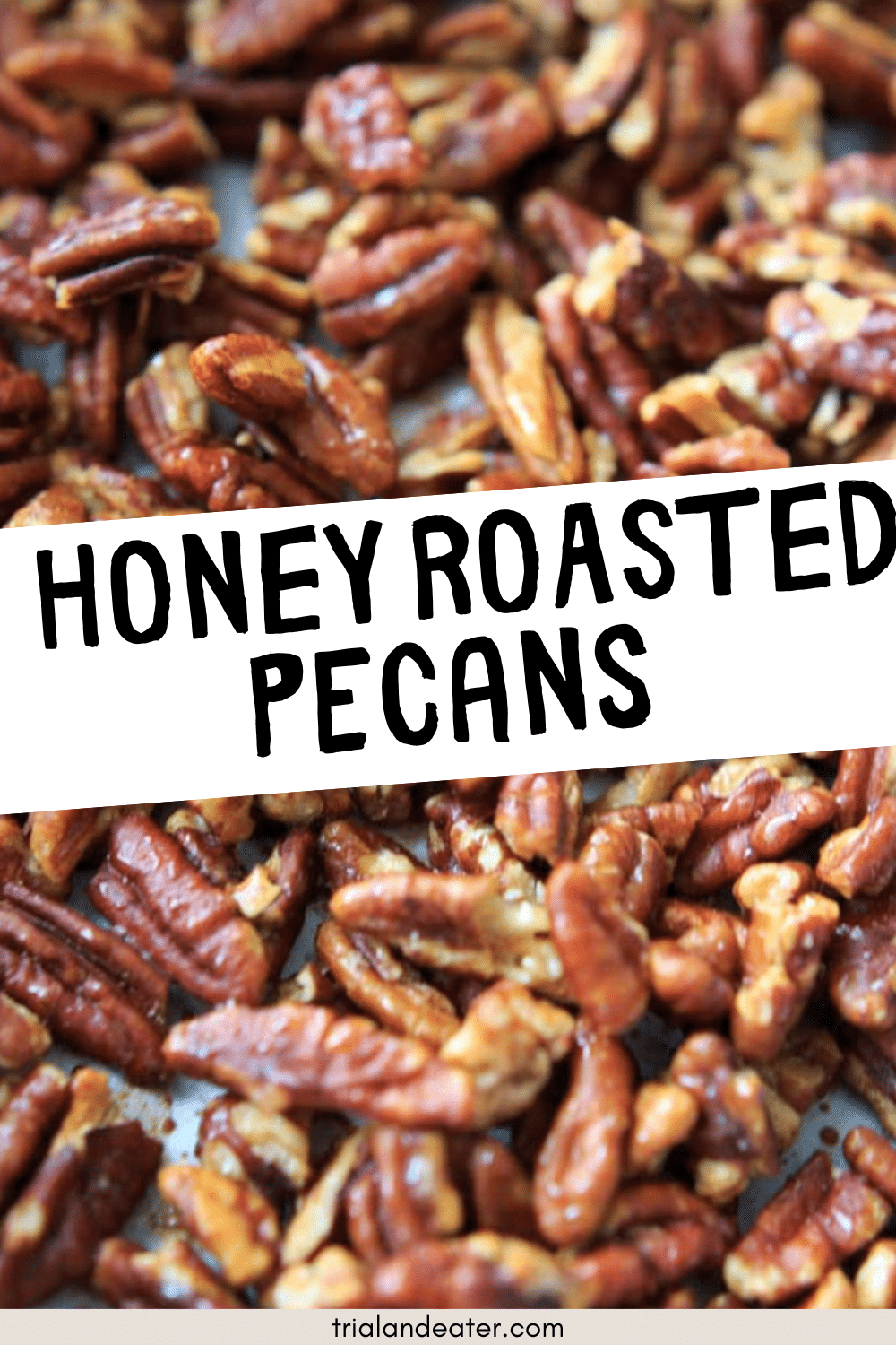 honey roasted pecans recipe pin