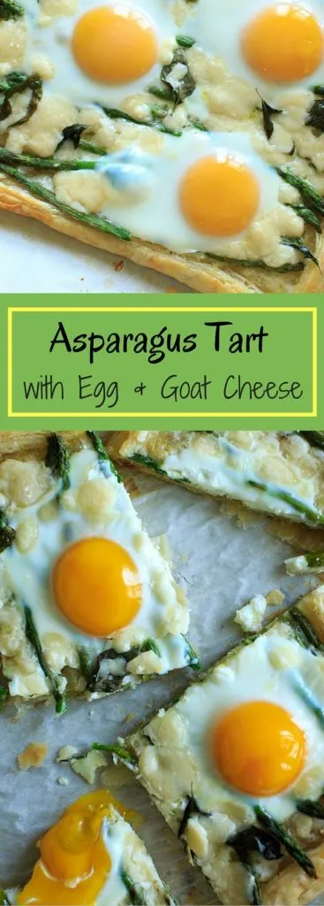 Asparagus Tart with Egg and Goat Cheese 