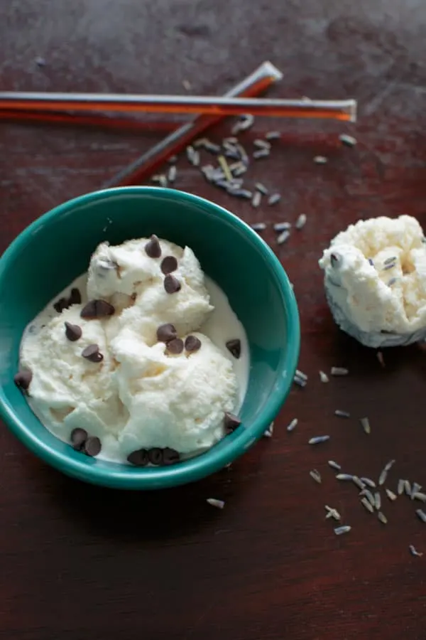 Lavender Honey Ice Cream with Chocolate Chips - The perfect unique ice cream flavor for that will have everyone asking for more.