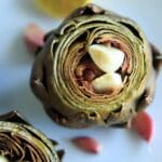 Lemon Garlic Roasted Artichokes - a simple and different way to cook this veggie side dish. Serve with melted butter or other favorite dip!