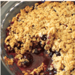 vegan and gluten-free blueberry crisp pinterest pin