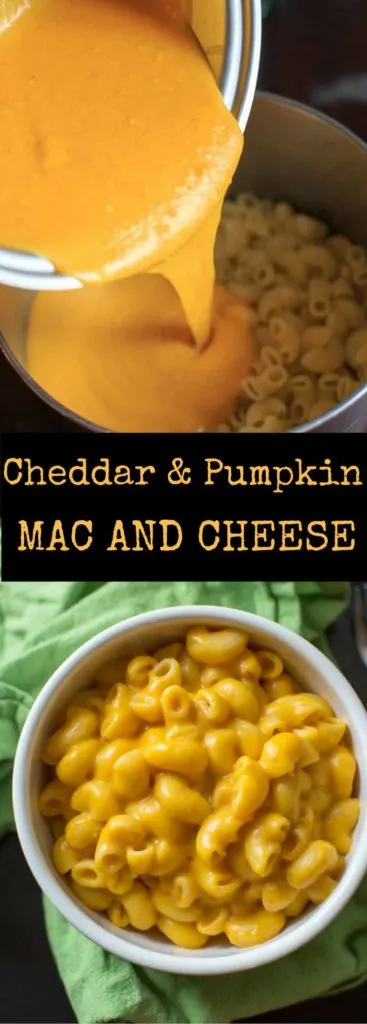 Cheddar Pumpkin Mac and Cheese is an easy and delicious autumn meal. Option to serve as stovetop macaroni in under 30 minutes, or turn into a crunchy casserole. 