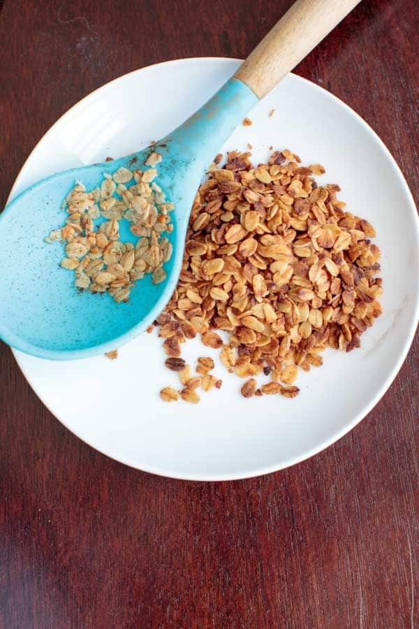 CrockPot Granola with Coconut Oil. An easier way to make this healthy gluten-free snack in a slow cooker instead of the oven.