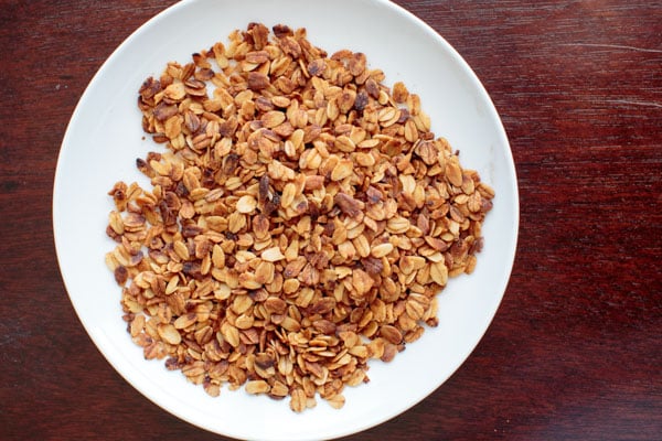 CrockPot Granola with Coconut Oil. An easier way to make this healthy gluten-free snack in a slow cooker instead of the oven.