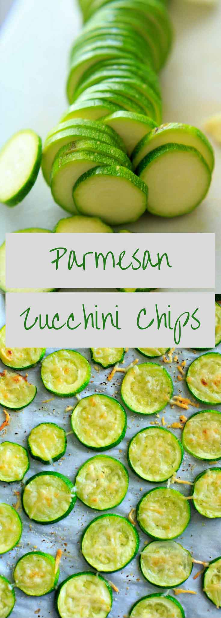 Baked Parmesan Zucchini Chips glutenfree snack