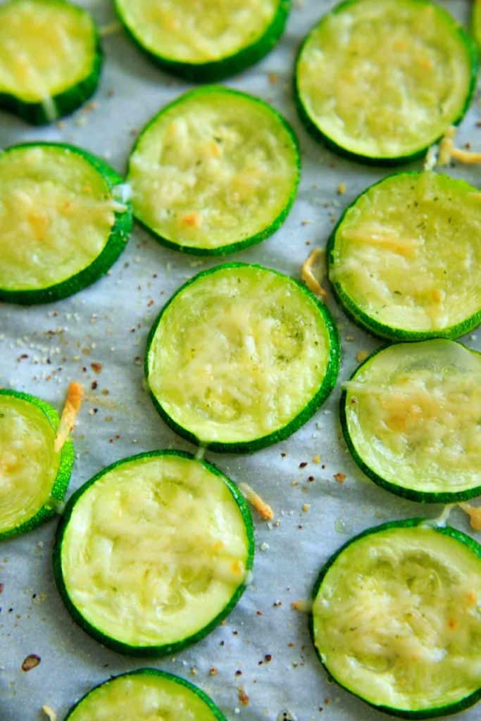 Baked Parmesan Zucchini Chips - a healthy and flavorful snack that is a great way to get more veggies on your plate.