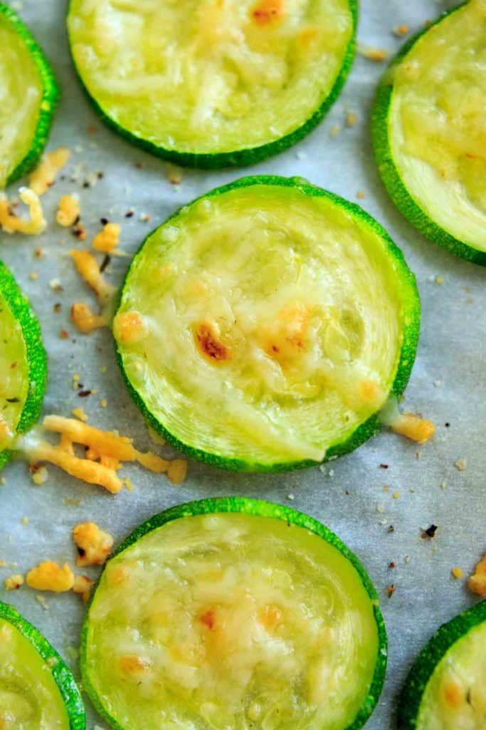 Baked Parmesan Zucchini Chips - a healthy and flavorful snack that is a great way to get more veggies on your plate.