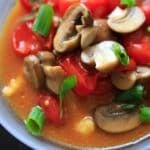 Cheesy Cauliflower Grits with Mushroom and Tomato Gravy. Get your fill of vegetables with this flavorful meal ready in about 20 minutes!