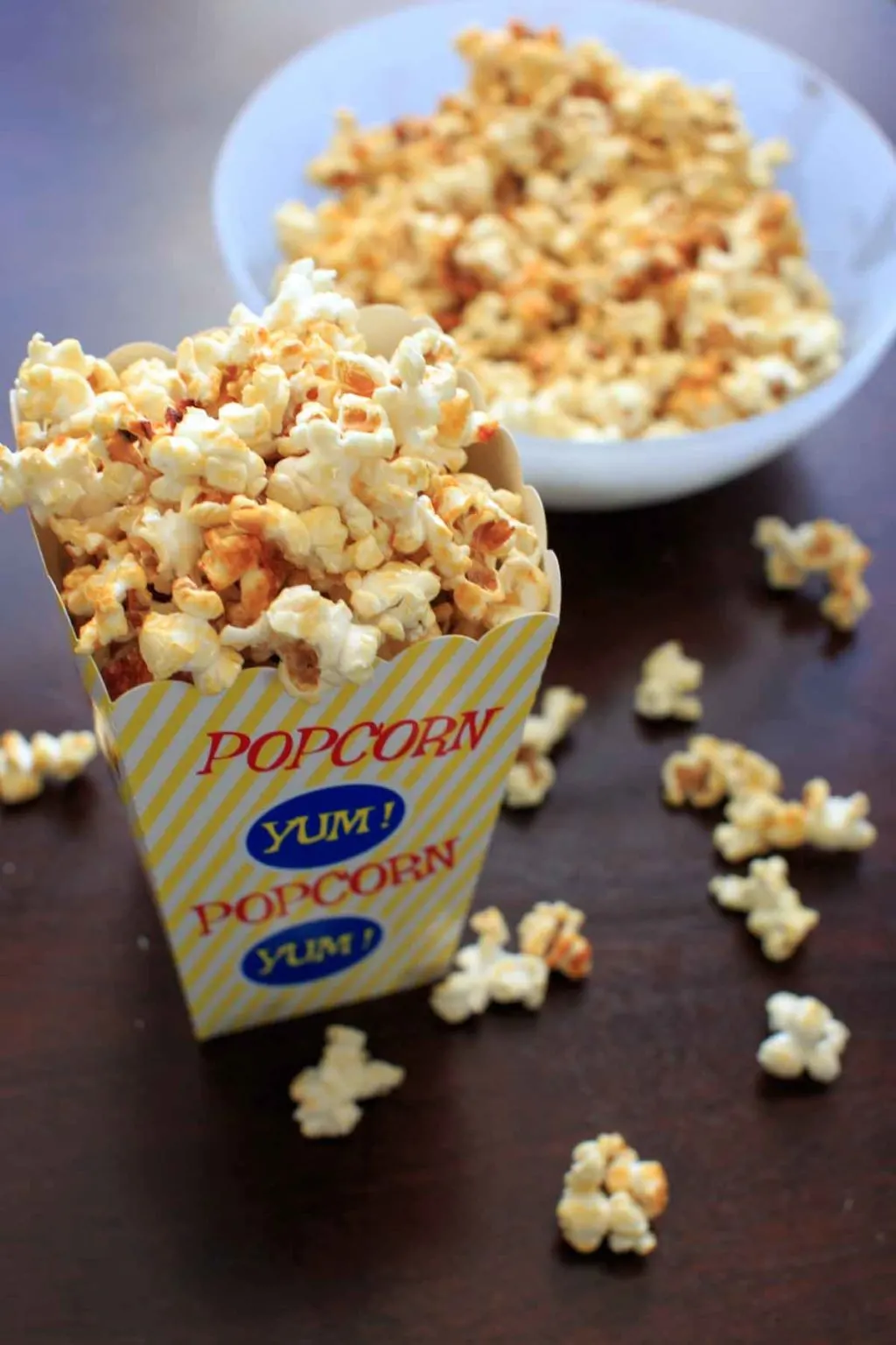 Sweet and salty kettle corn. A highly addictive, easy snack that takes 5 minutes and 4 ingredients!
