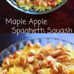 Maple Apple Spaghetti Squash Bake - a vegan friendly, gluten free veggie side dish that is great for family dinners and holidays.