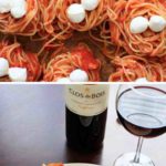 Simple Baked Spaghetti Nests - Barilla Angel Hair Pasta paired with Clos du Bois Cabernet Sauvignon red wine makes an easy and elegant dinner for entertaining.