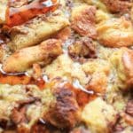 Overnight French Toast Casserole with cinnamon, vanilla and a secret ingredient. As healthy as french toast can be while still being an easy and delicious breakfast to feed a crowd.