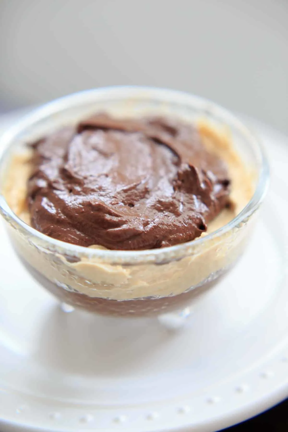 Vegan Chocolate Peanut Butter Mousse.