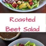 Roasted Beet Salad with Honey Balsamic Vinaigrette. A flavorful and healthy salad that is anything but boring!