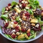 Roasted Beet Salad with Honey Balsamic Vinaigrette. A flavorful and healthy salad that is anything but boring!
