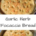 Garlic Herb Focaccia Bread - an easy and flavorful bread that is vegan-friendly. Impress your family or dinner guests with this customizable bread that's better than store-bought.