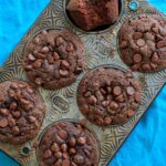 Double Chocolate Coconut Flour Muffins - naturally sweetened with no added sugar, and are a paleo friendly snack.