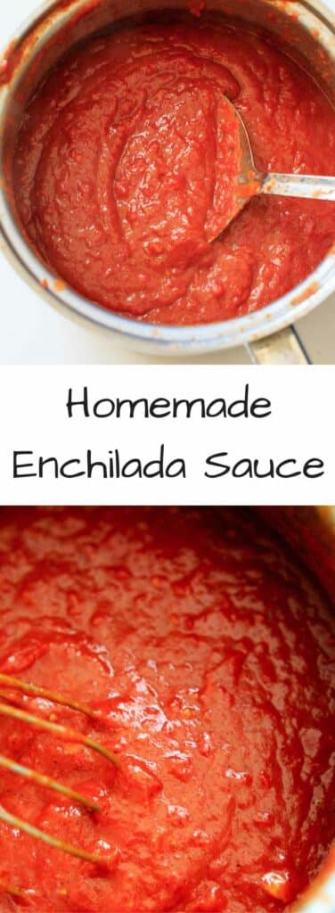 Homemade Enchilada Sauce. A 15 minute, easy recipe that you can customize with spices and tastes much better than store-bought cans.