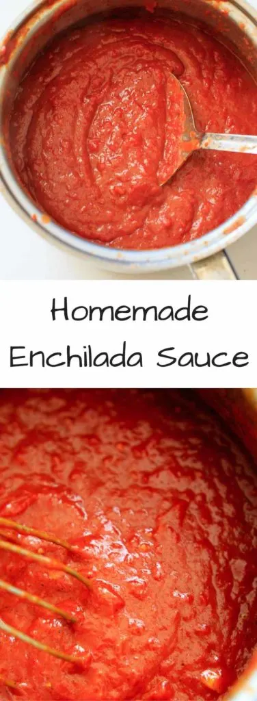 Homemade Enchilada Sauce. A 15 minute, easy recipe that you can customize with spices and tastes much better than store-bought cans.