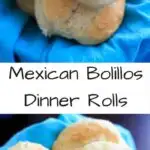 Mexican Bolillo Dinner Rolls - a mini baguette with a crunchy crust and a soft center.