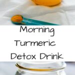 Morning Turmeric Detox Drink with apple cider vinegar, maple syrup and a pinch of cayenne. Lots of health benefits in this elixir to kickstart your day!