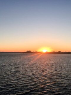 Sunset on Spiritline Dinner Cruise on Charleston Harbor April 2017