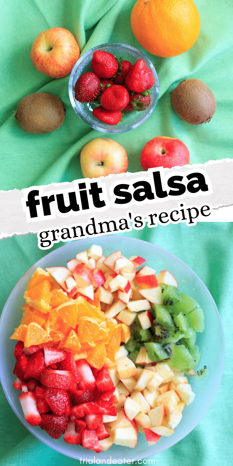 fruit salsa grandma's recipe pin