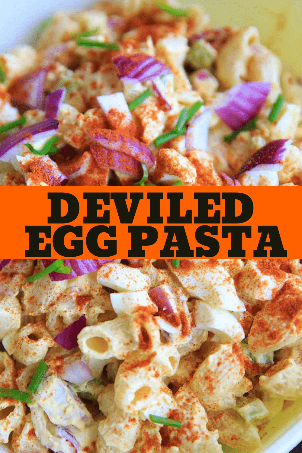 Deviled egg pasta salad macaroni light on mayo great for parties