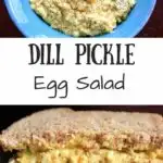 Dill Pickle Egg Salad - serve as a side or eat as a meal! Light on the mayo and big on the crunch!