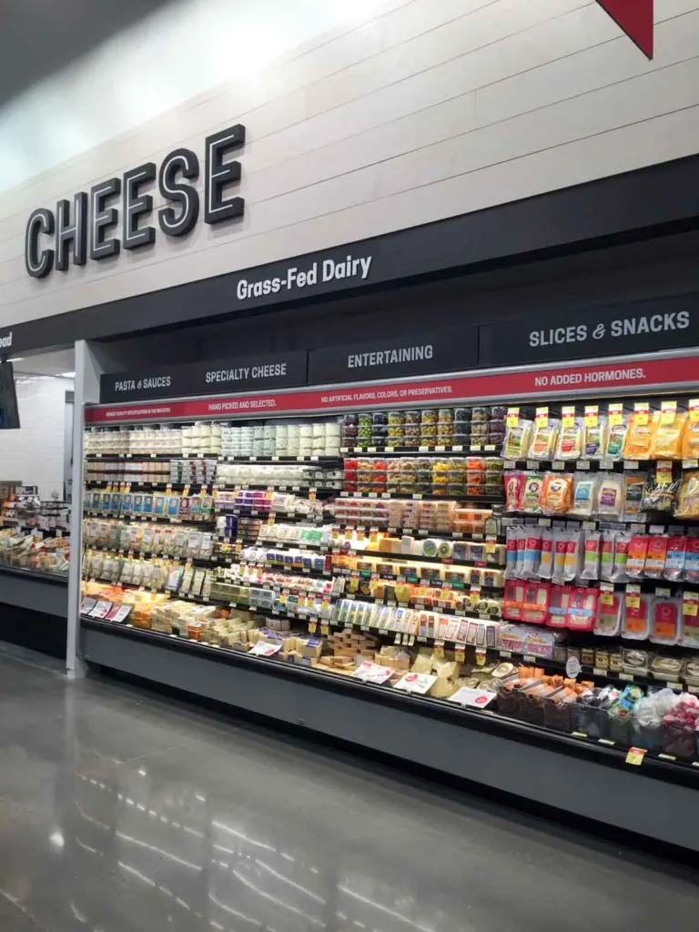 The cheese and dairy section at Earth Fare Concord
