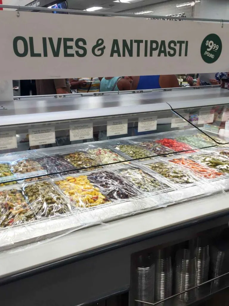 The olives section at Earth Fare Concord