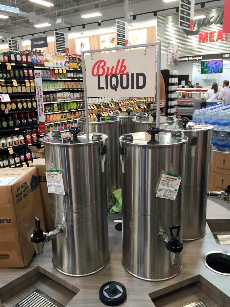 The Bulk Liquid section at Earth Fare Concord