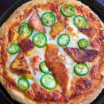Grilled pineapple and jalapeno pizza. Sweet and spicy combo for people who like pizza with a twist!
