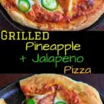 Grilled pineapple and jalapeno pizza. Sweet and spicy combo for people who like pizza with a twist!