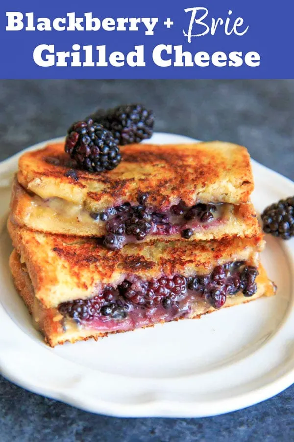 Blackberry Brie Grilled Cheese Sandwich - perfect end of summer / early Fall snack or meal! Sweet and savory combo gives a fun twist on the classic.