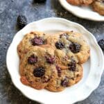 Blackberry Lavender Chocolate Chip Cookies - a unique twist on the classic with some fruit and dried lavender. Perfect dessert in summertime!