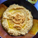 Lemon Garlic Hummus is a quick and easy, vegan and gluten-free snack dip for your favorite crackers or veggies!