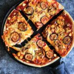 Honey Fig Pizza with Feta Cheese and Walnuts - sweet spin on pizza night!