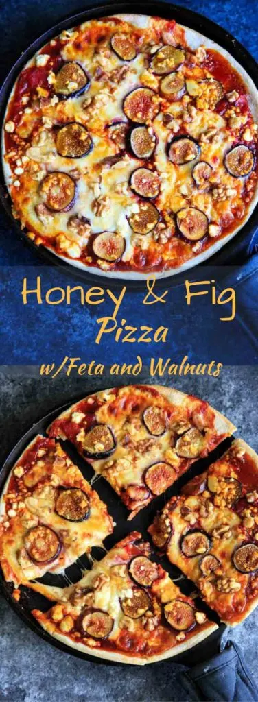 Honey and Fig Pizza with feta cheese and walnuts is a great way to mix up your next pizza night! 