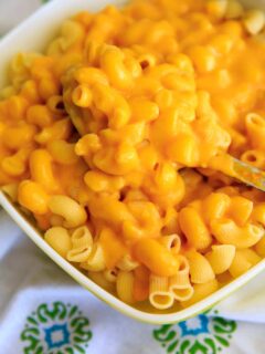 Butternut Squash Macaroni and Cheese is the perfect healthier comfort food. Squash in the cheddar sauce is a great way to sneak in some more veggies.