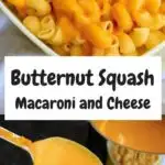 Butternut Squash Macaroni and Cheese is the perfect healthier comfort food. Adding in squash to the cheddar sauce is a great way to sneak in some more veggies to your dinner!