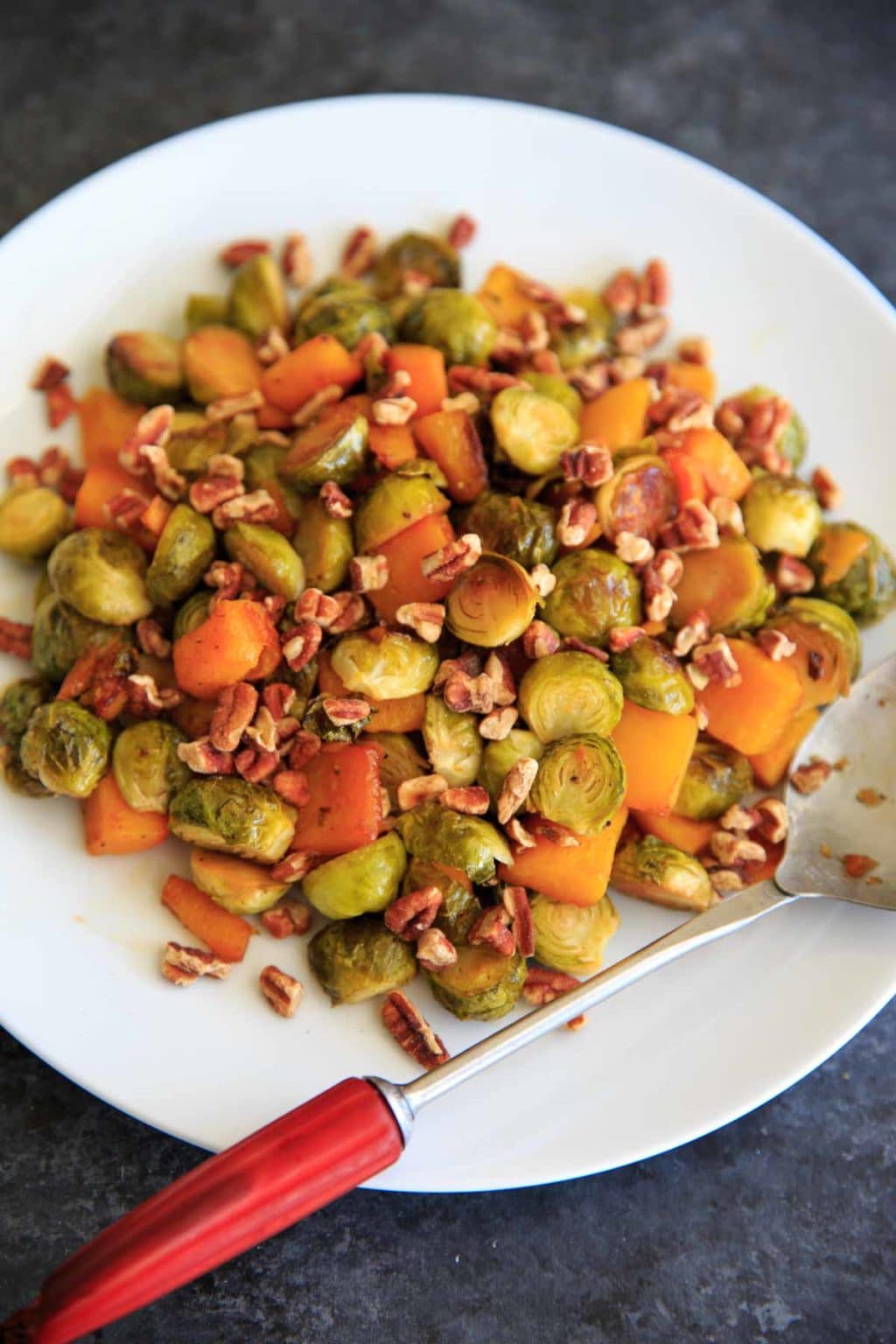 Maple Roasted Brussels Sprouts and Butternut Squash - Trial and Eater