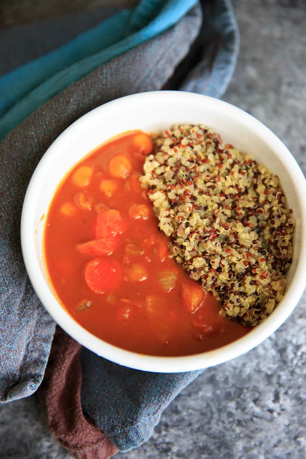 Pumpkin Chickpea Curry with Kale, served with rice or quinoa is a hearty vegan and gluten-free meal!