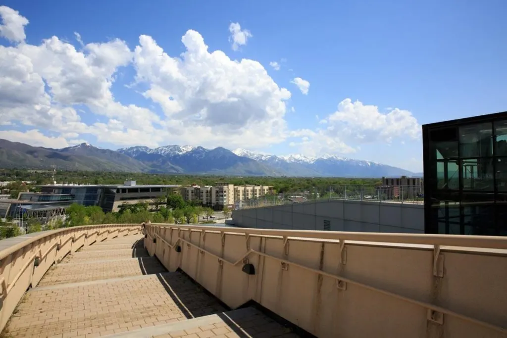 salt lake city view from top of library