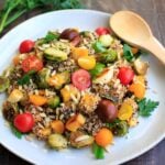 Fall Quinoa Salad with Brussels Sprouts, Butternut Squash, Tomatoes and Parsley