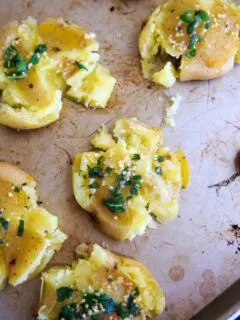 Garlic Sage Smashed Potatoes