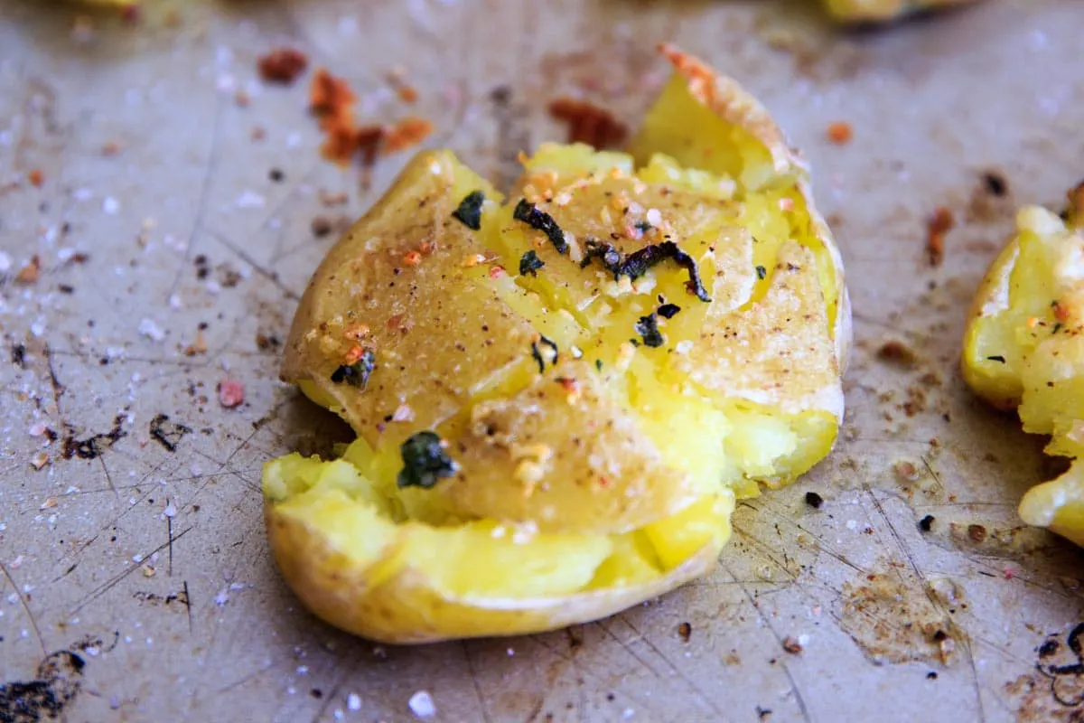 Garlic Sage Smashed Potatoes