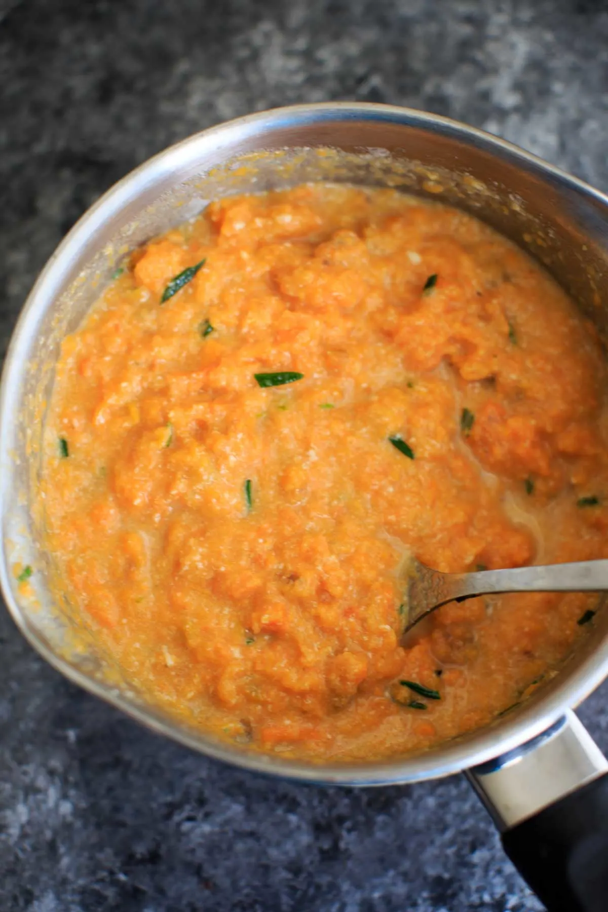 Sweet potato mash with rosemary