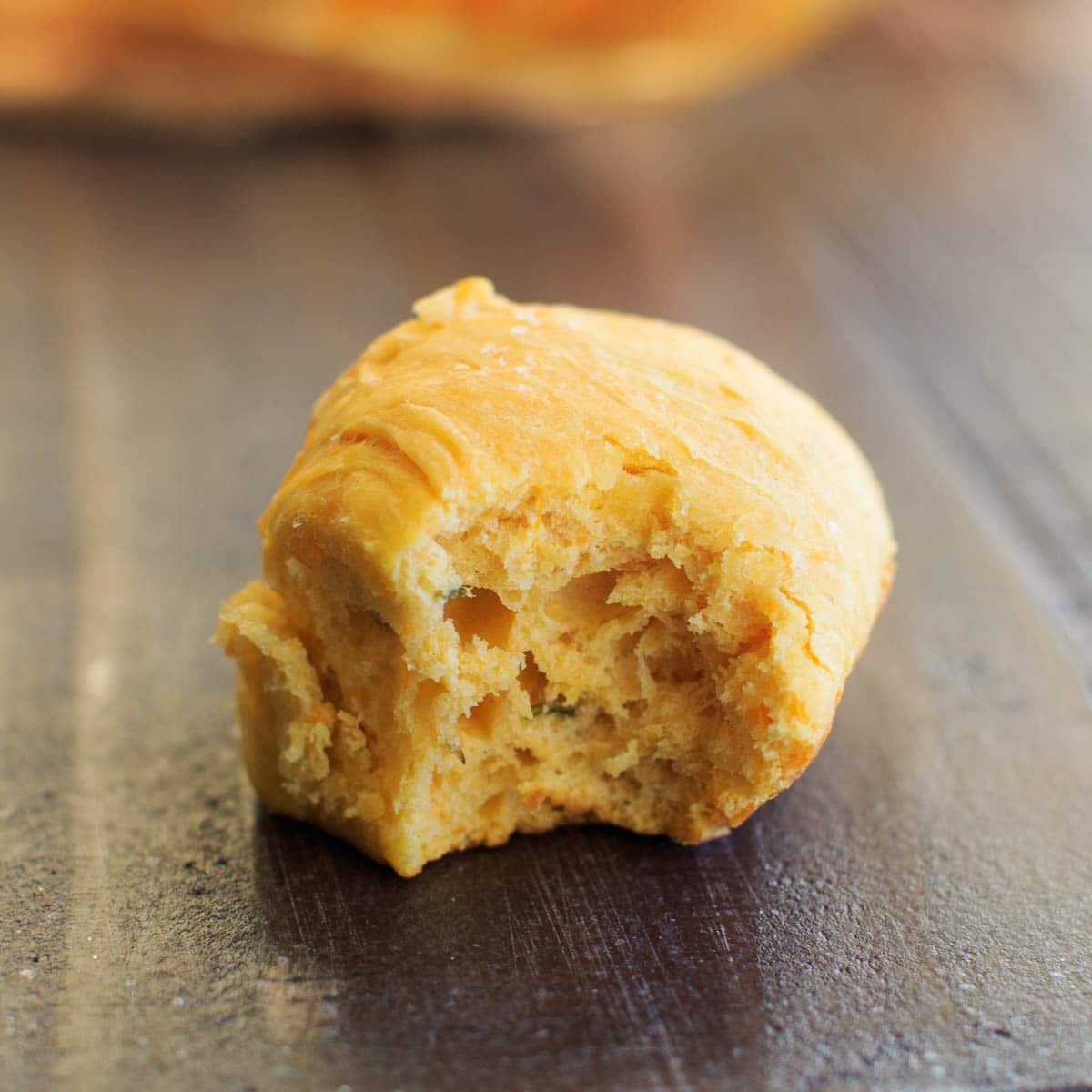 Close up of Rosemary Sweet Potato Dinner Rolls