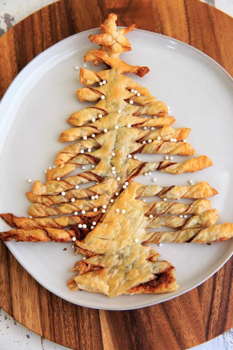 Nutella Peanut Butter Puff Pastry Christmas Tree - Trial and Eater